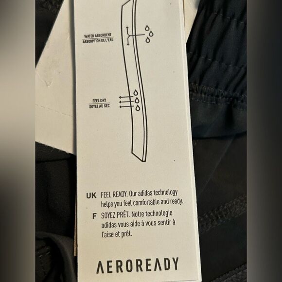 Adidas women’s L pacer 3 stripe gray shorts NWT athleisure activewear workout - Picture 15 of 16